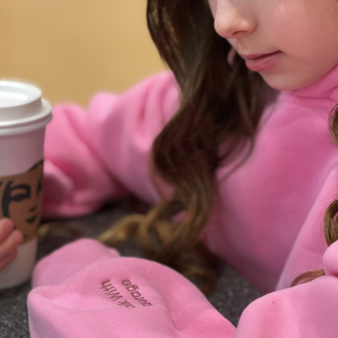 Confidence Collection Drop Shoulder Hoodie | Pink